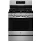 GE Profile 5.3 Cu. Ft. Smart Freestanding Gas Range with No Preheat Air Fry in Stainless Steel, , large