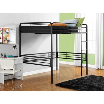 Dorel Full Metal Loft Bed in Black, , large