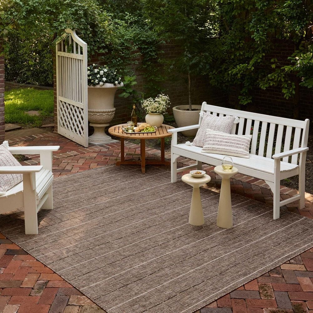 Loloi II Birch 6&#39;7&quot; x 9&#39;4&quot; Natural and Bark Indoor/Outdoor Area Rug, , large