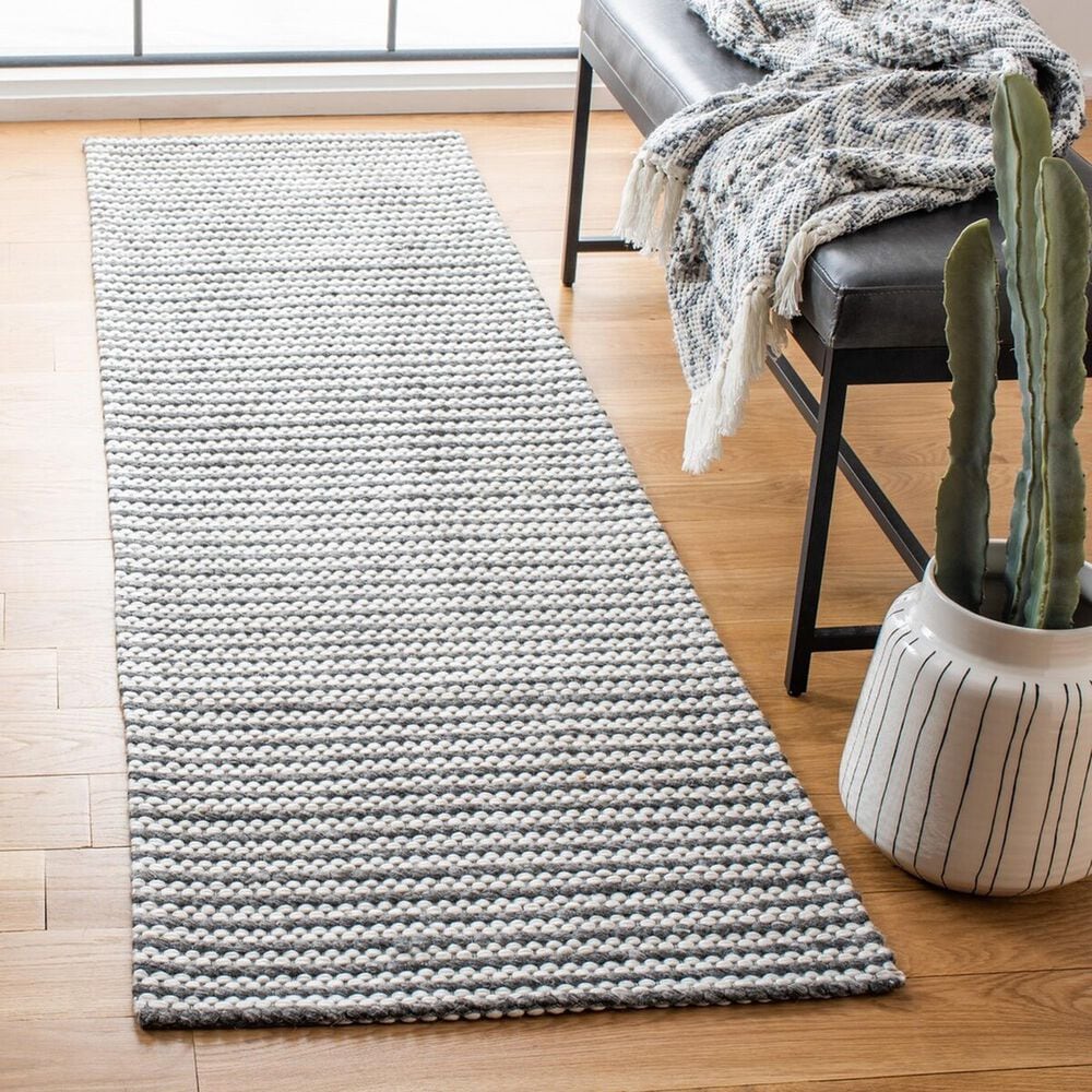 Safavieh Marbella 2&#39;3&quot; x 12&#39; Charcoal and Ivory Runner, , large
