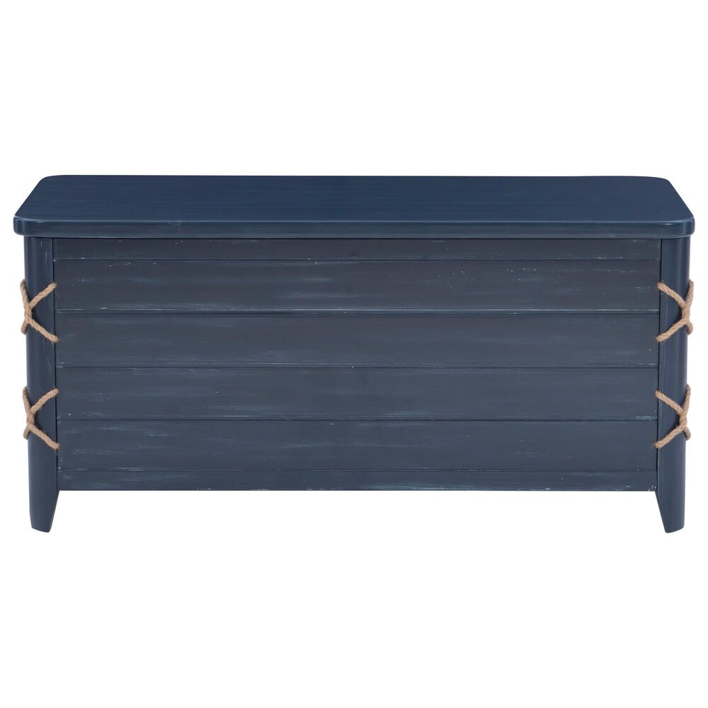 Linon Home Decor Brosnan Rope Cedar Chest in Blue, , large