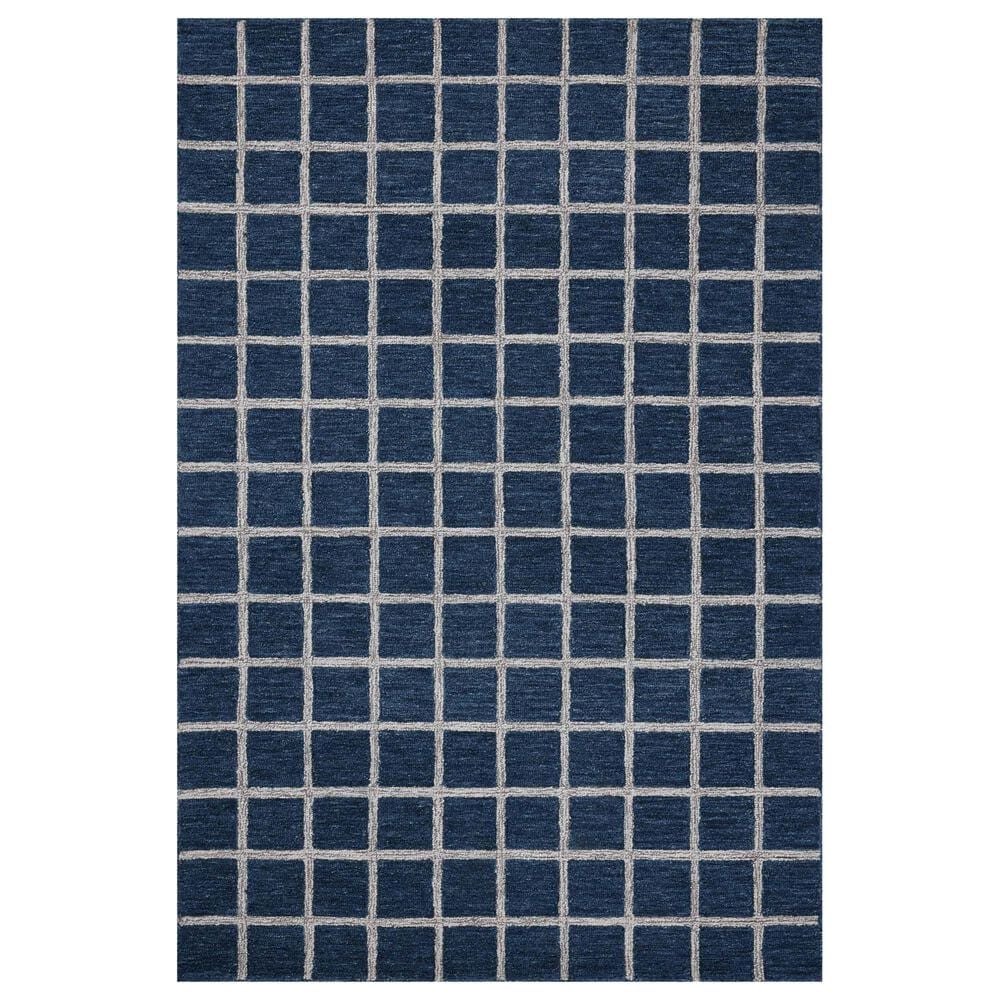 Chris Loves Julia x Loloi Polly 2" x 5" Navy and Silver Runner, , large