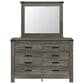 Ashley Frandern 6-Drawer Dresser and Mirror in Rustic Warm Gray, , large