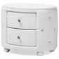 Baxton Studio Davina 2-Drawer Nightstand in White, , large