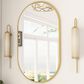 HOMLUX 20" x 36" Oval Wall Mirror in Gold, , large