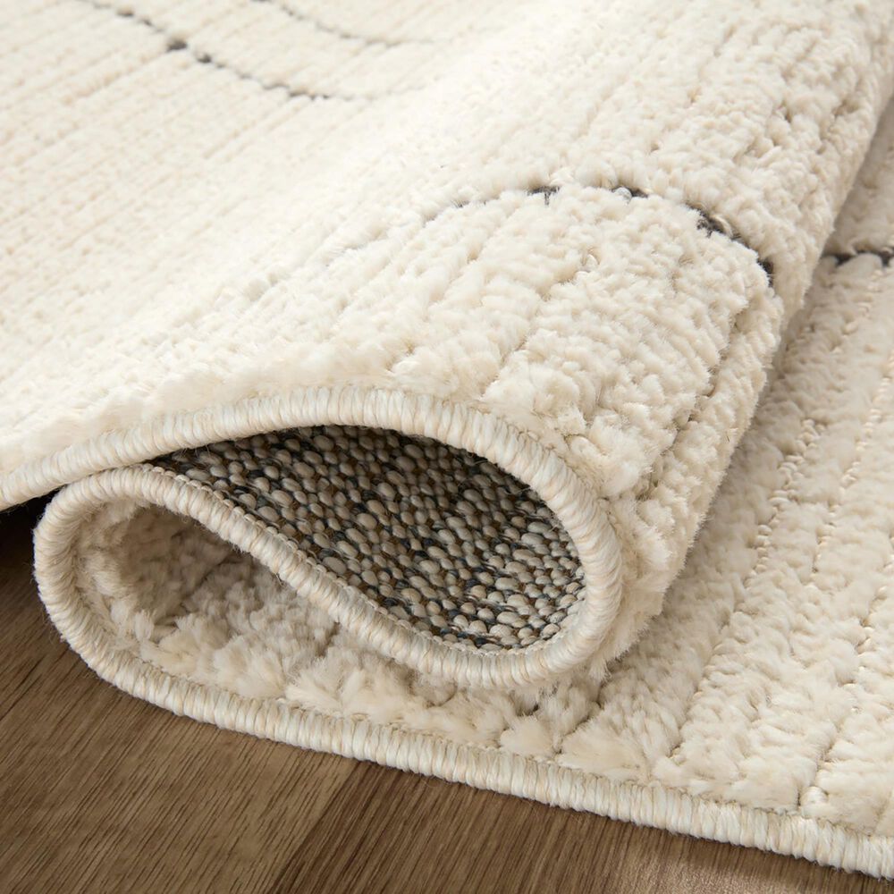 Loloi II Fabian 2&#39;7&quot; x 7&#39;6&quot; Ivory and Charcoal Runner, , large