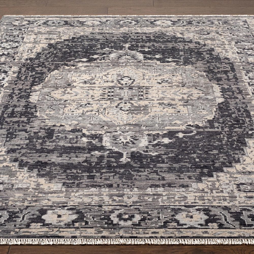 Surya Festival 8&#39; x 11&#39; Black, Charcoal, Medium Gray, Taupe and Cream Area Rug, , large