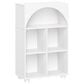 RiverRidge Home Kids Curve Appeal 23" 4-Cubby Bookcase with 2 Navy Bins in White, , large