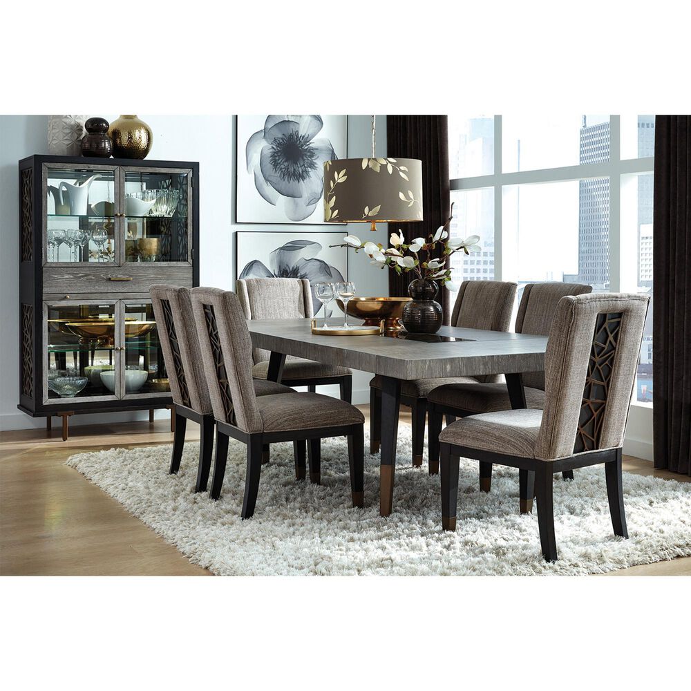 Nicolette Home Ryker 7-Piece Dining Set in Nocturn Black and Coventry Grey, , large