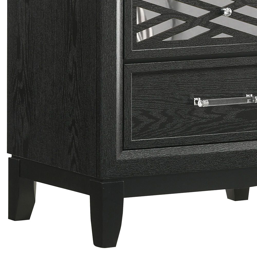 New Heritage Design Obsidian 4-Piece King Bedroom Set in Black, , large