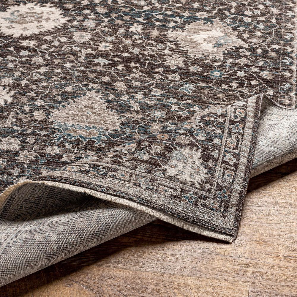 Surya Carlisle 2&#39;11&quot; x 10&#39; Dark Brown, Ivory, Light Sage, Dusty Pink, Pale Blue and Olive Runner, , large
