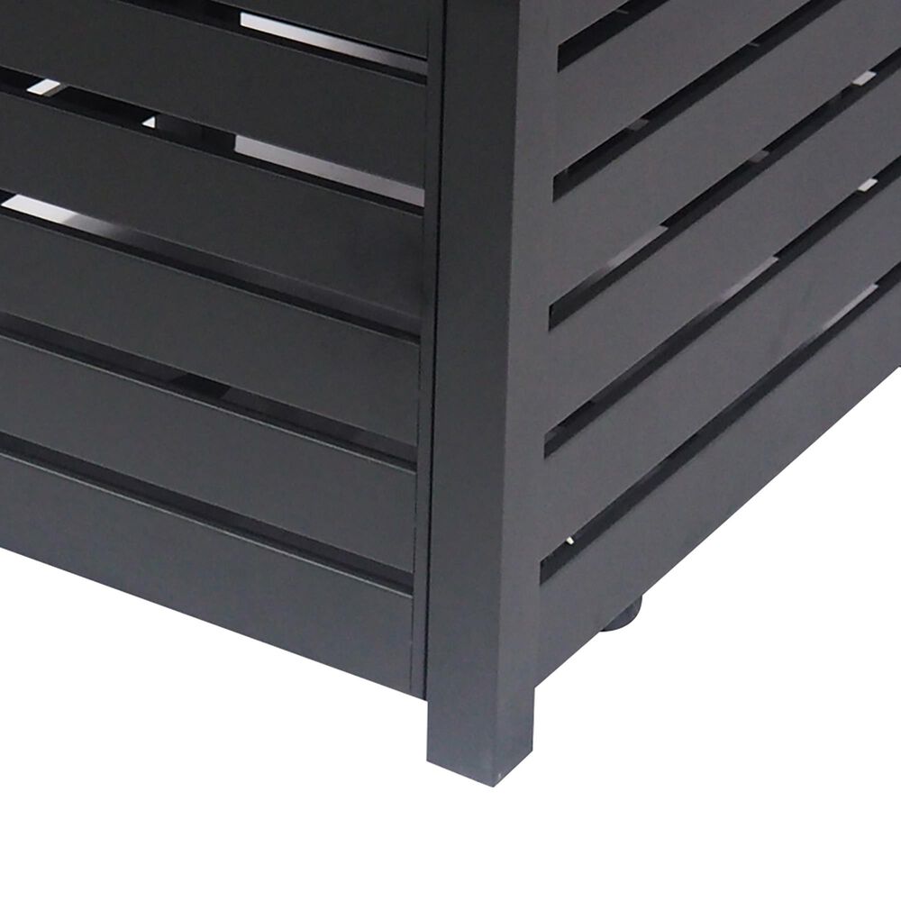 Noble House Rene Square Liquid Propane Fire Pit in Black, , large