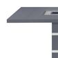 GLOBAL Monaco 5-Piece Rectangular Dining Set in Dark Grey and Silver, , large