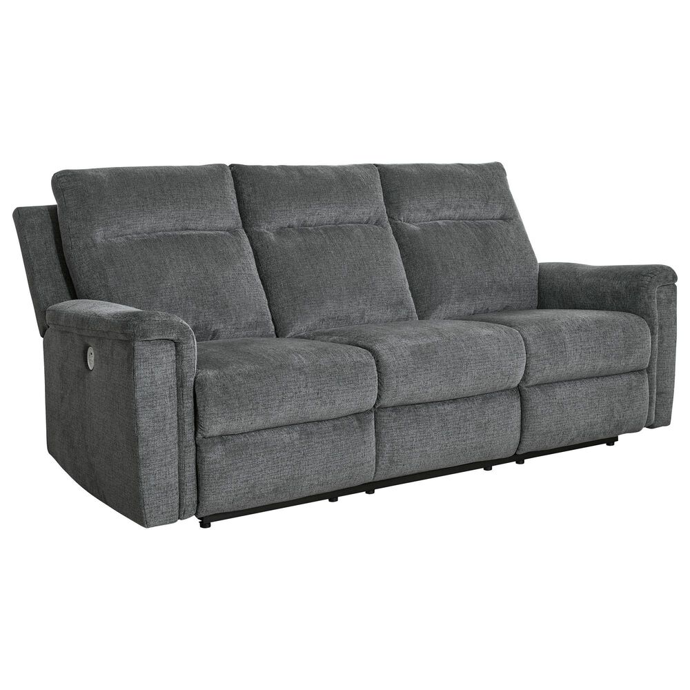 Ashley Barnsana Power Reclining Sofa in Gravel, , large