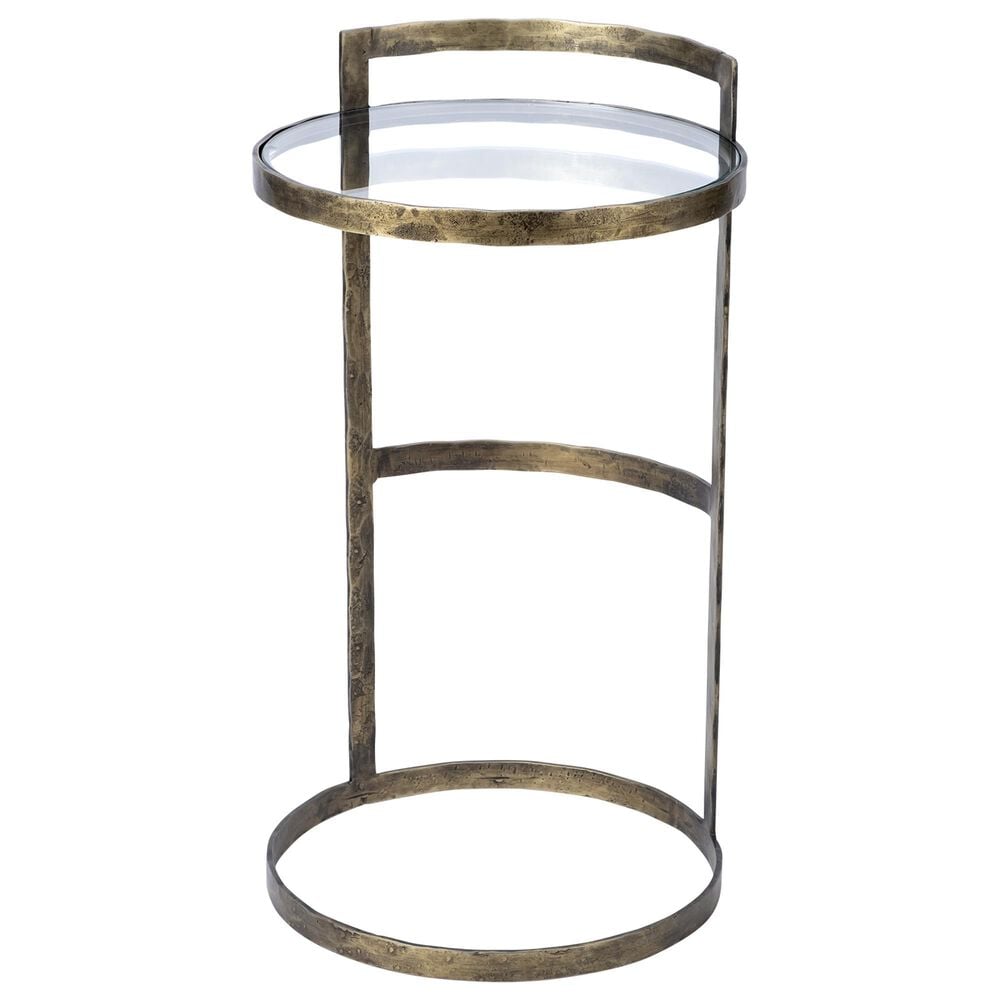 Mercana Reimer Accent Table with Glass Top in Gold, , large