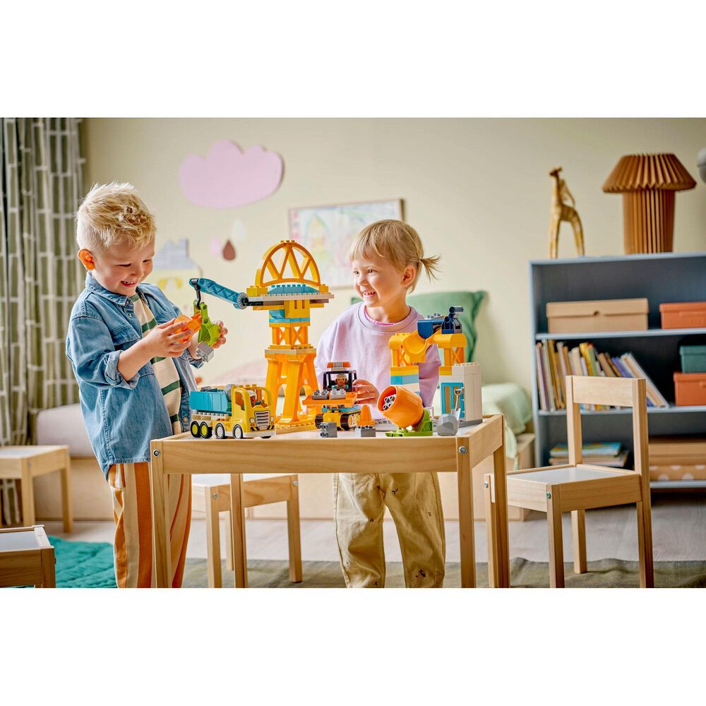 LEGO Duplo 3-In-1 Construction Site and Vehicles Building Set, , large