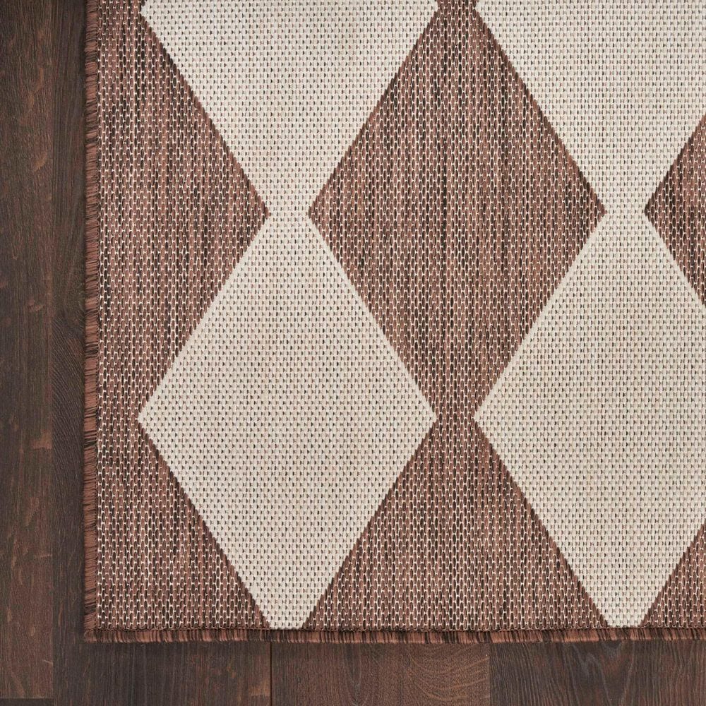 Nourison Positano Geometric Natural 7&#39; x 10&#39; Indoor/Outdoor Area Rug, , large