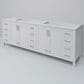 Lexora Home Jacques 84" Double Bathroom Vanity in White with 2 cm White Quartz Top and Rectangular Sinks, , large