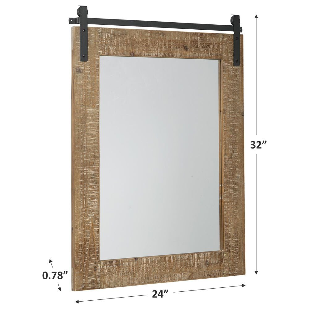 Ashley Lanie Accent Mirror in Antique Brown, , large