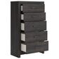 Ashley Hollivern 5-Drawer Chest in Dark Gray, , large