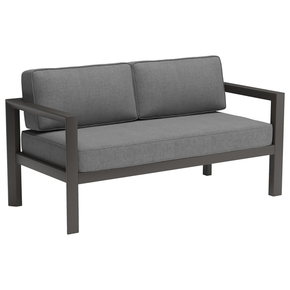 Homestyles Grayton 4-Piece Patio Conversation Set with Loveseat in Gray, , large
