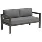Homestyles Grayton 4-Piece Patio Conversation Set with Loveseat in Gray, , large