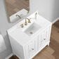 37B Kinsale 36" Single Bathroom Vanity Cabinet in Bright White with White Composite Stone Top and Backsplash, , large