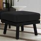Linon Home Decor Holland Patio Ottoman in Black, , large