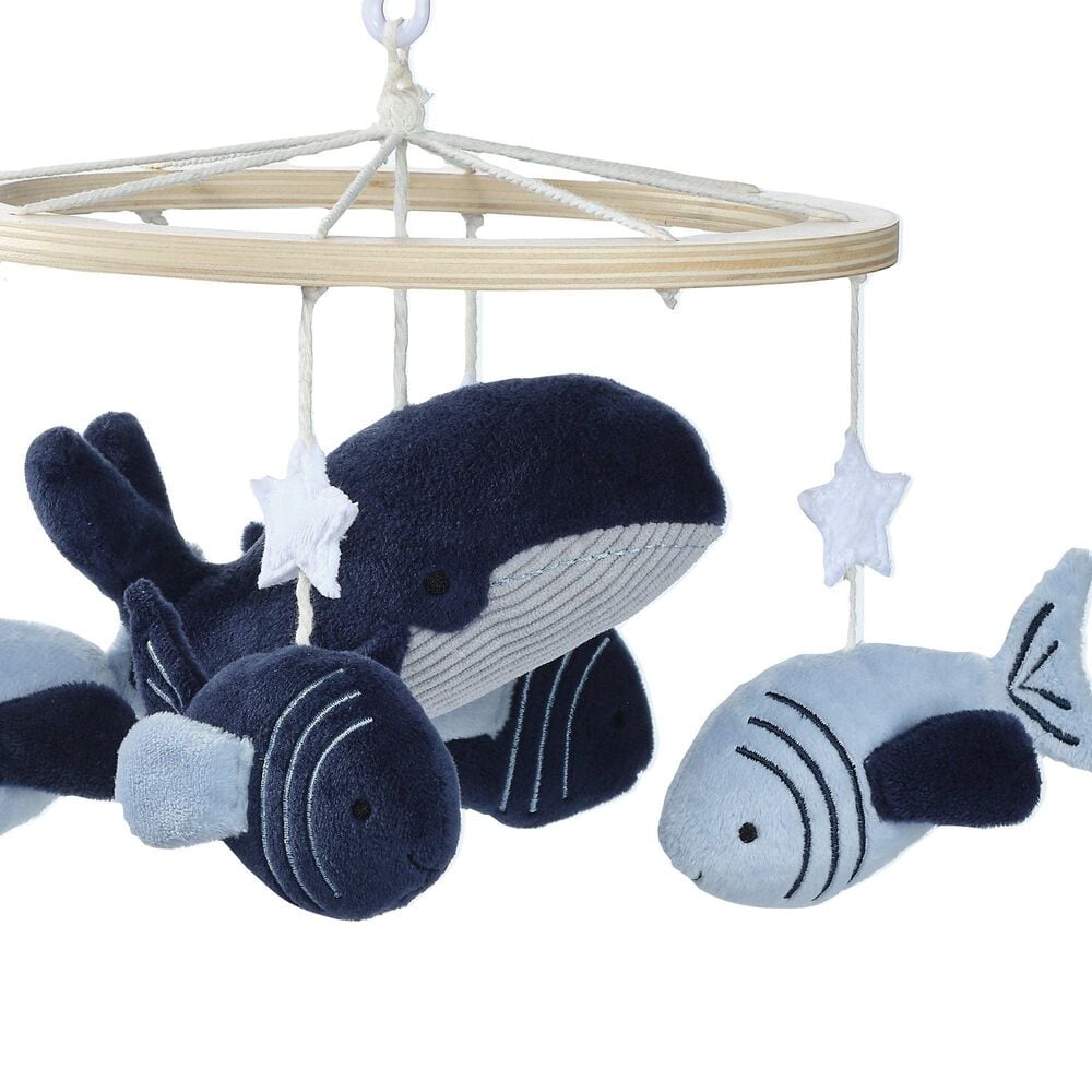 Lambs &amp; Ivy Bubbles and Squirt Musical Baby Crib Mobile in Blue, , large