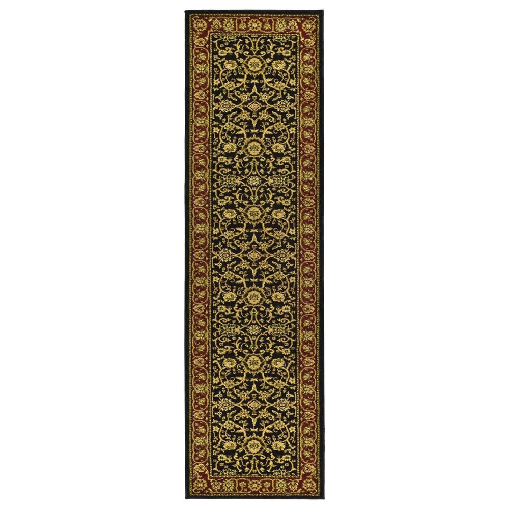 Safavieh Lyndhurst  2"3" x 12" Black and Red Runner, , large