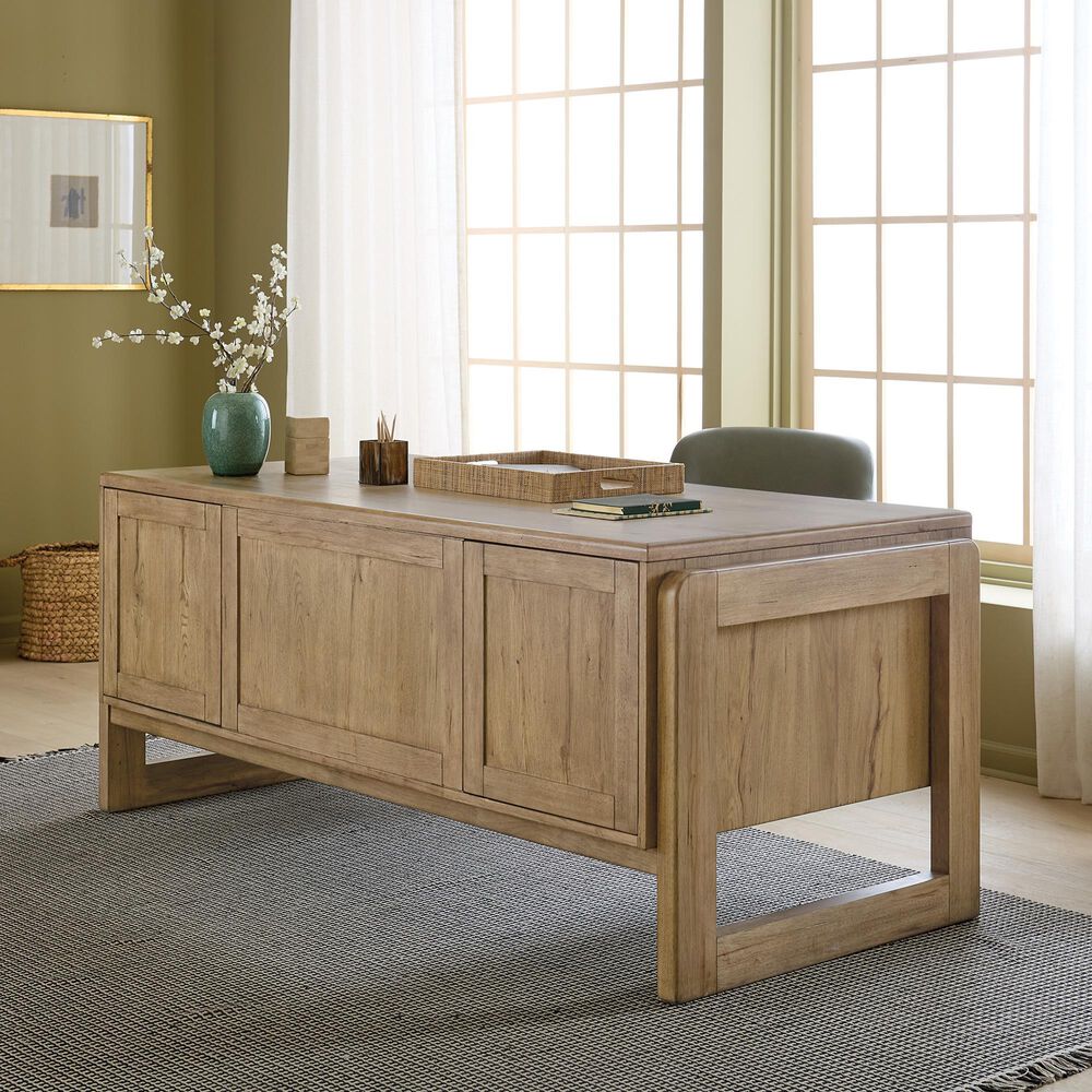 Hooker Furniture Kalamazoo Executive Desk in Aged Oak, , large
