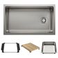 Blanco Inteos 33" Undermount Single Bowl Kitchen Sink in Satin Polish, , large