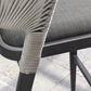 HOMLUX Outdoor Counter Stool with Open-Frame Backrest in Dark Grey (Set of 2), , large