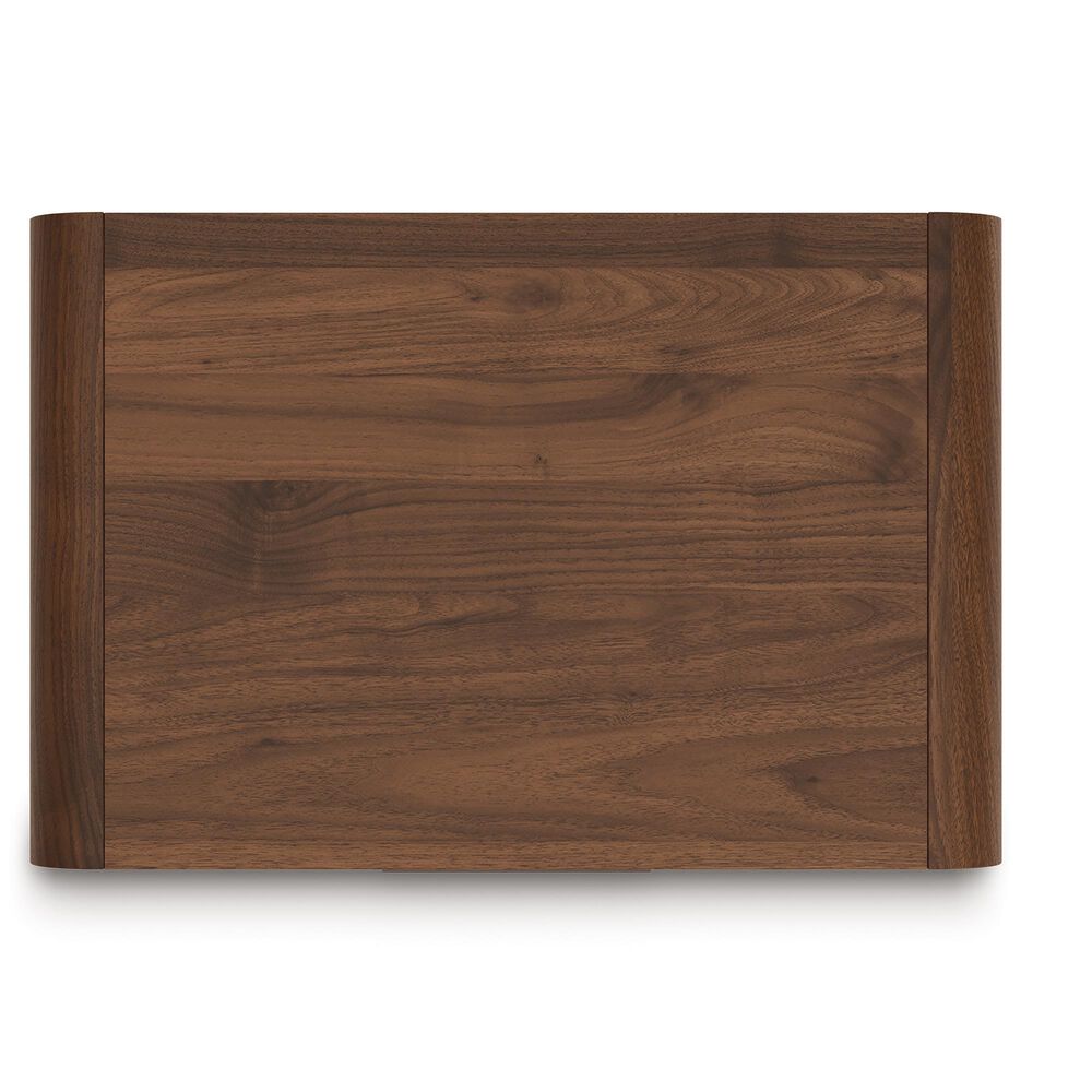 Ashley Fortlorn King Bed with Two Nightstands in Walnut Brown, , large