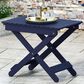 Hearth and Haven Folding Patio Side Table in Navy Blue, , large