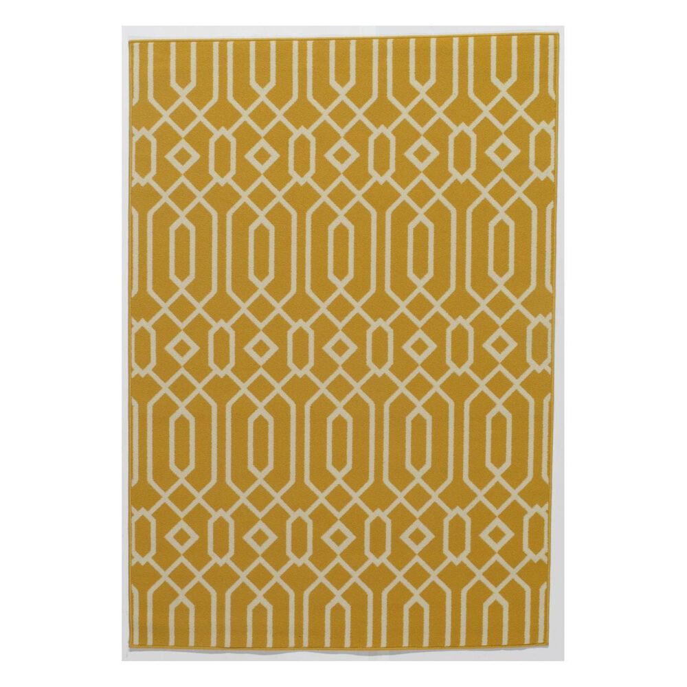 Momeni Baja BAJ-3 6'7" x 9'6" Yellow Area Rug, , large
