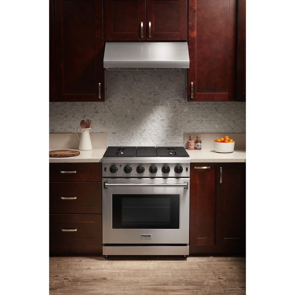 Thor Kitchen 30&quot; Freestanding Professional Gas Range with Storage Drawer in Stainless Steel, , large