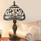 Cal Lighting 7" Tiffany Accent Lamp in Antique Brass, , large