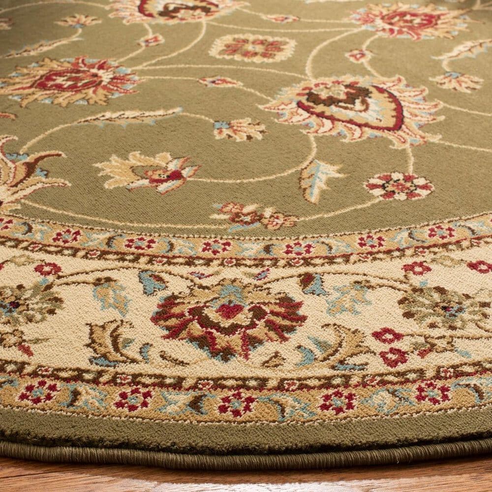 Safavieh Lyndhurst LNH553 5&#39;3&quot; Round Green and Ivory Area Rug, , large