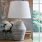 Ashley Lawrock Table Lamp in Distressed White and Antique Blue, , large