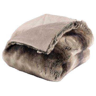 Timberlake 60" x 70" Faux Fur Throw Blanket in Gray and Brown, , large