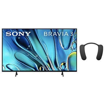 Sony 50" Class Bravia 3 LED 4K HDR - Smart TV with Theater U Wearable Speaker in Black, , large
