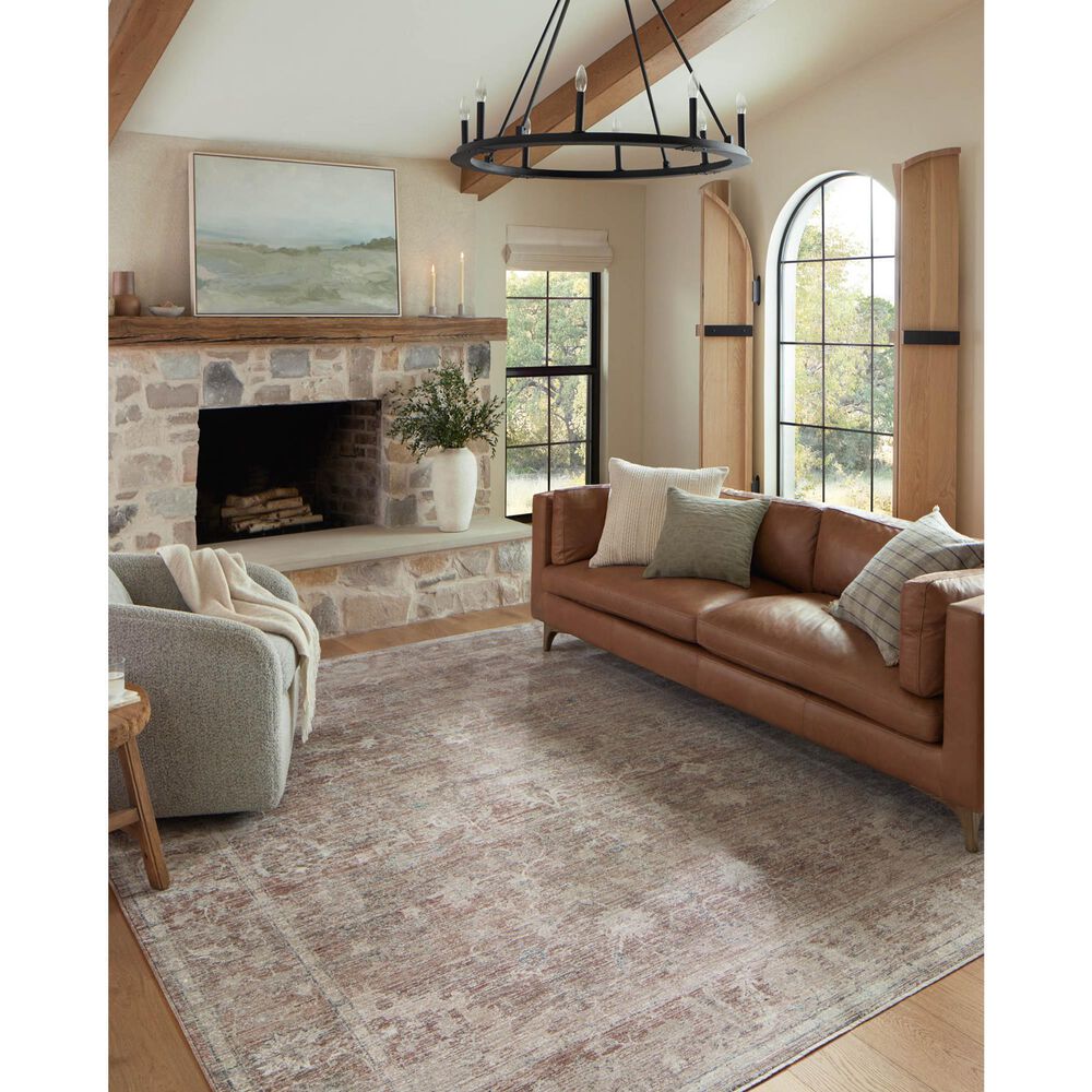 Magnolia Home Millie 11&#39;6&quot; x 15&#39;7&quot; Brick and Fog Area Rug, , large