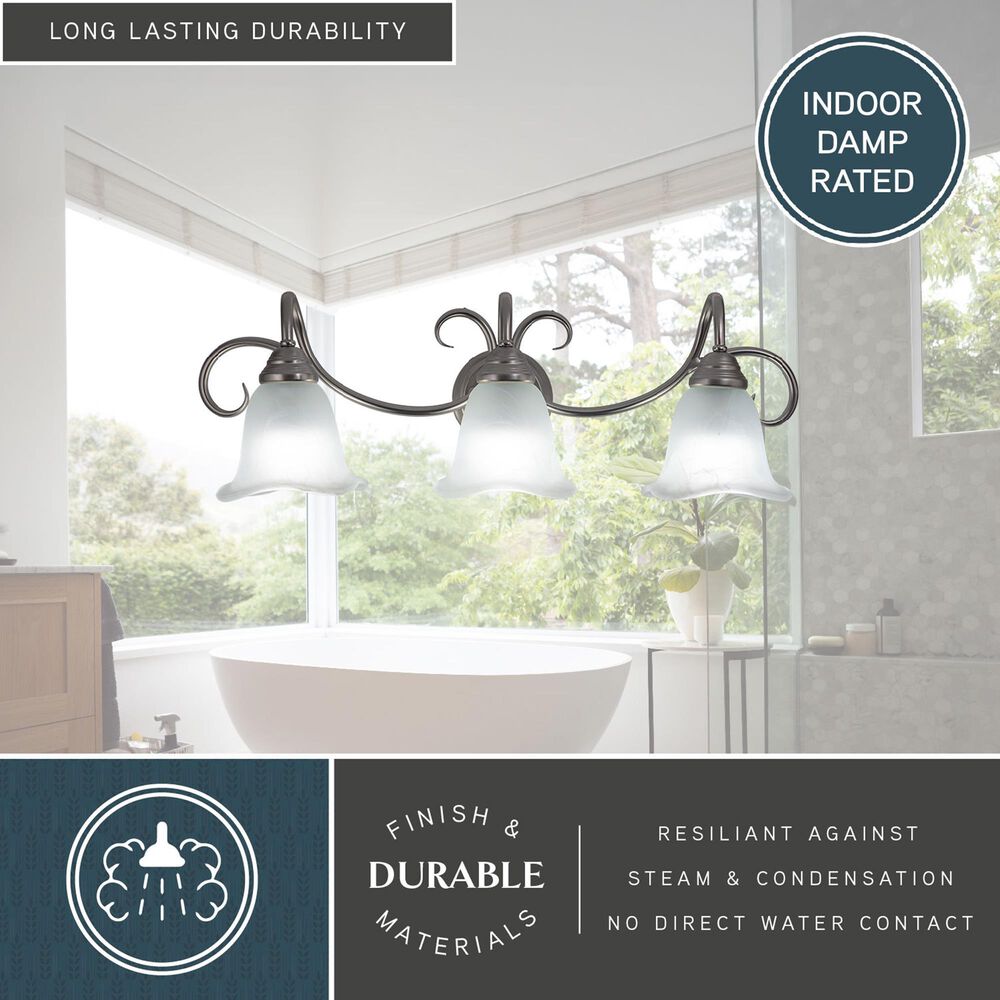 Vaxcel Bella 3-Light Bathroom Vanity Fixture in Brushed Nickel, , large