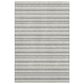 Dalyn Rug Company Soft Essentials Striped Silver 3" x 5" Indoor/Outdoor Area Rug, , large