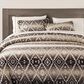 HiEnd Accents Chalet Aztec 3-Piece Super Queen Comforter Set in White and Brown, , large