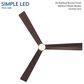 Minka-Aire Simple 52" Indoor/Outdoor Ceiling Fan with LED Light in Oil Rubbed Bronze, , large