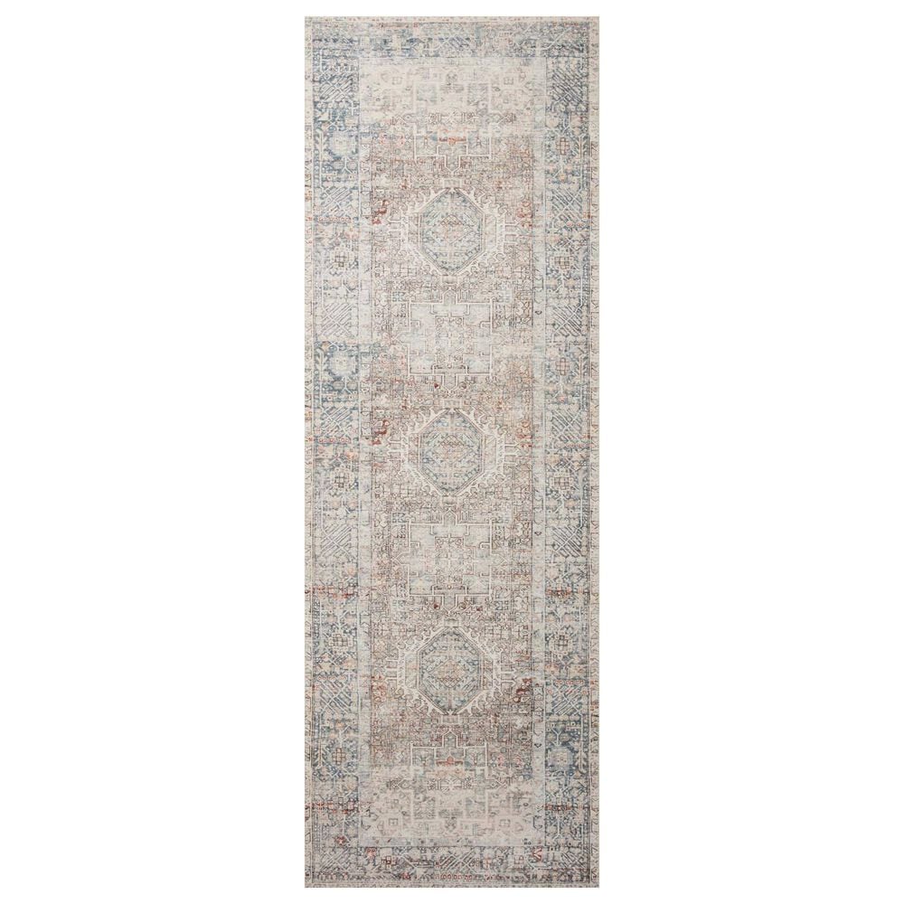 Chris Loves Julia x Loloi Jules 2" x 5" Natural and Ocean Area Rug, , large