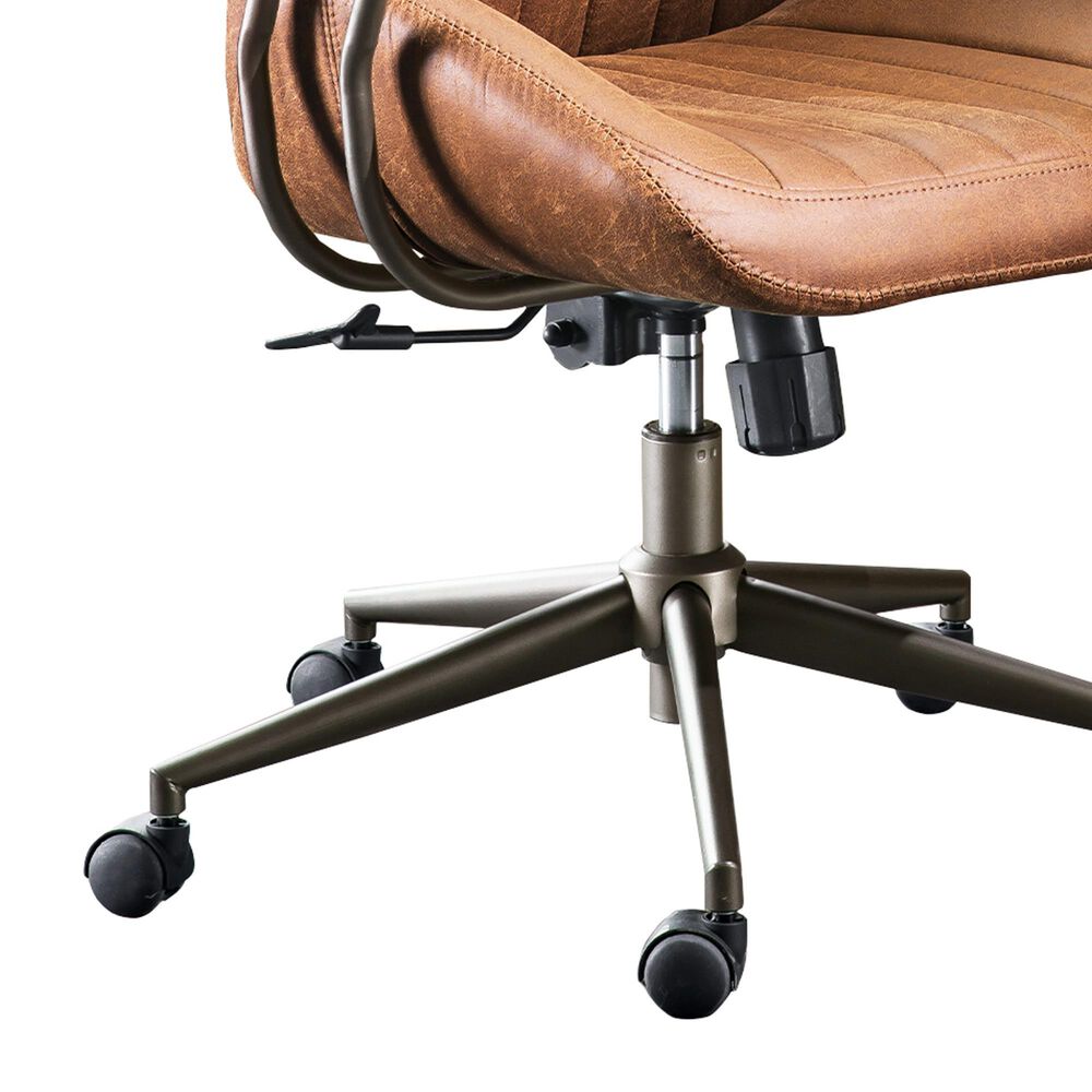 HOMLUX High Back Ergonomic Office Chair with Suede Leather in Brown, , large