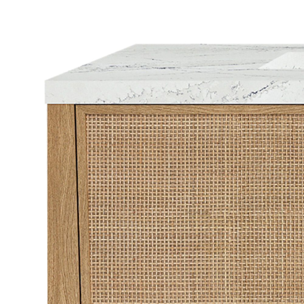 James Martin Vanities Solene 72" Double Bathroom Vanity in Seaside Oak with 3 cm Ethereal Noctis Quartz Top, Rectangular Sinks and FreePower Wireless Charger, , large